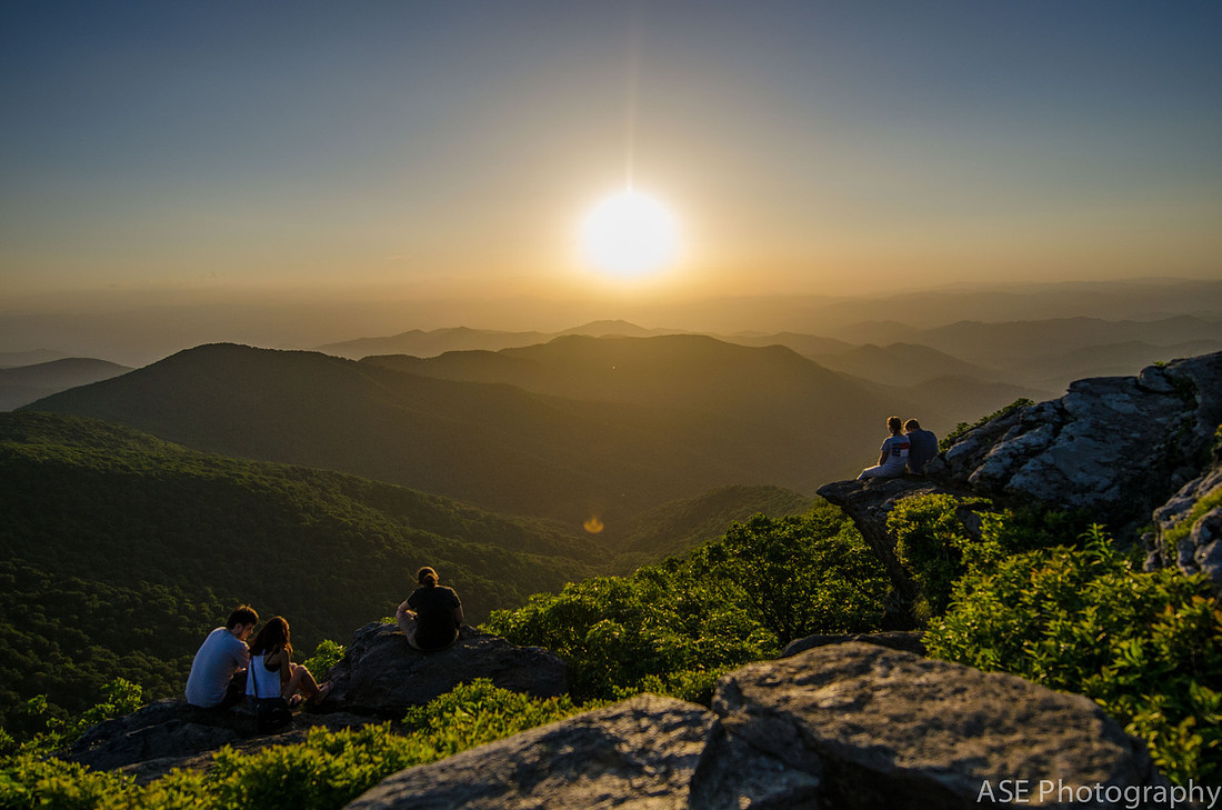 Sunset Hike at Craggy Gardens, North Carolina